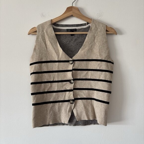 RIVER ISLAND Women's Striped Vest Waistcoat Size 2 US Preppy Academia Minimalist - Picture 6 of 13
